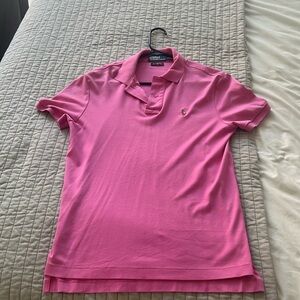 Pink Ralph Lauren Men’s Polo Shirt Size Small